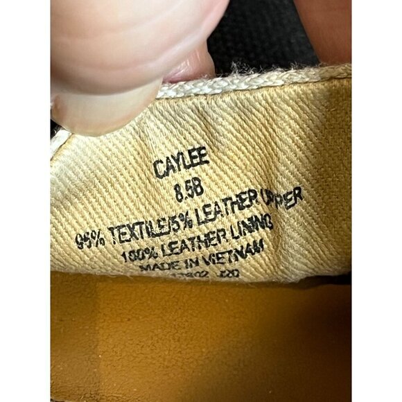 Lauren Ralph Lauren Shoe Women 8.5 Black Canvas Caylee Slip On Espadrille Preppy - Picture 4 of 10